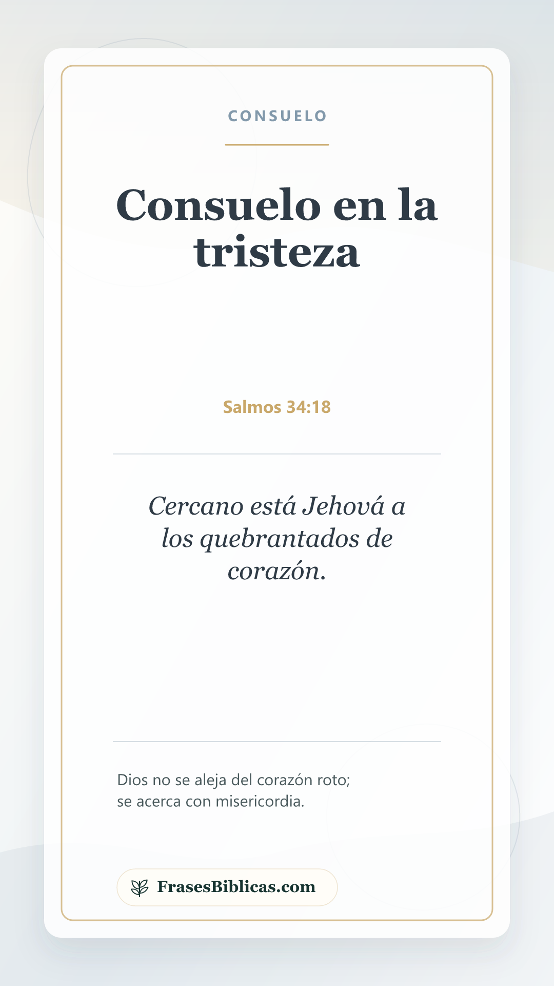 Imagen: Versículos de consuelo para días de tristeza