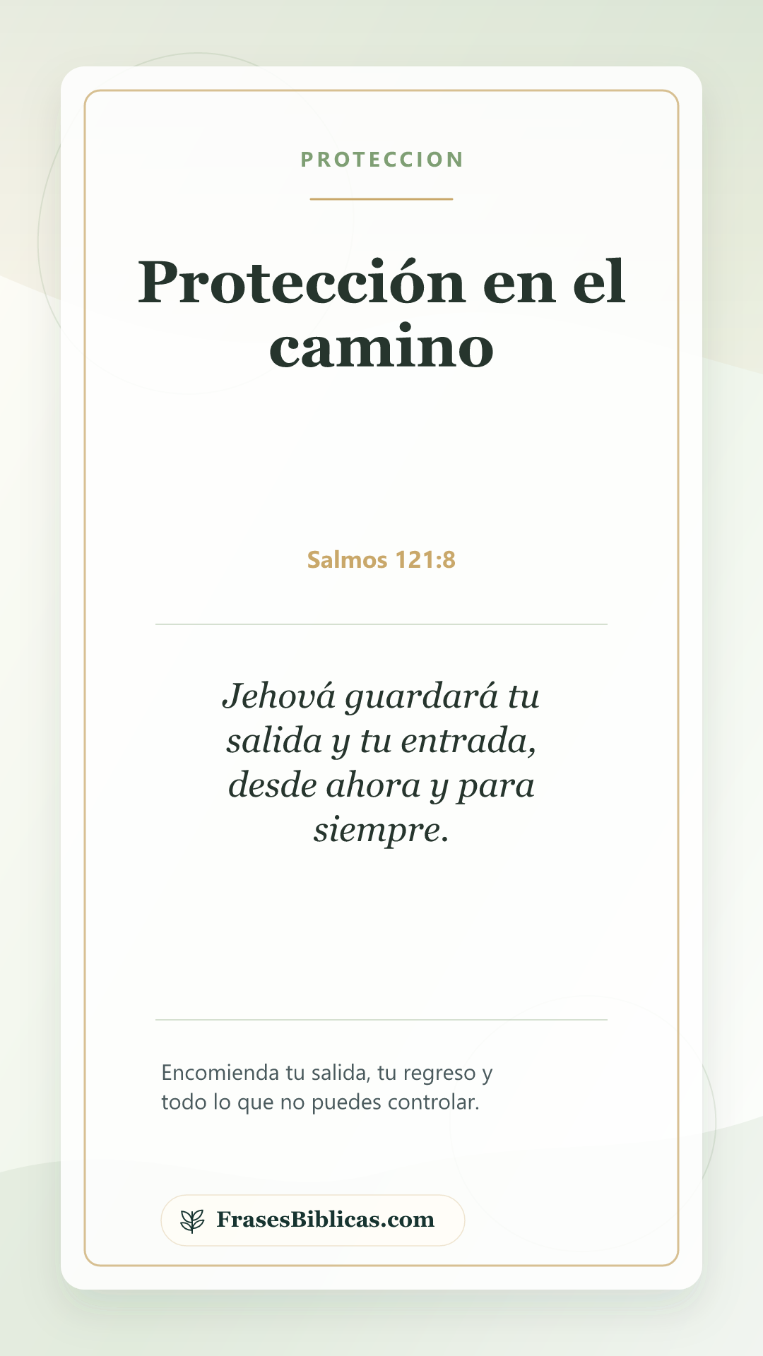 Imagen: Versículos de protección para encomendar el camino